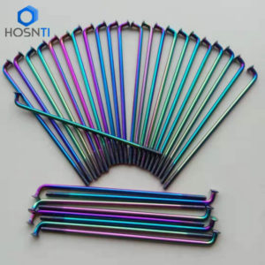 PVD coated Titanium spokes with Oilslick color