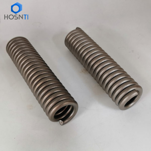 shotblast finish titanium extension spring