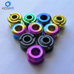 titanium chainring bolts made from Grade 5 titanium alloy