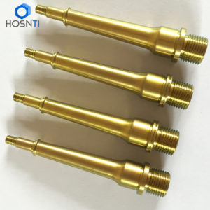 gold colored titanium pedal spindles