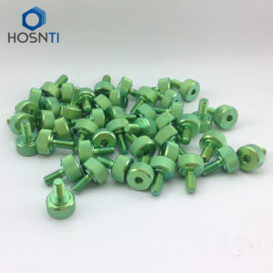 Green colored titanium bolt