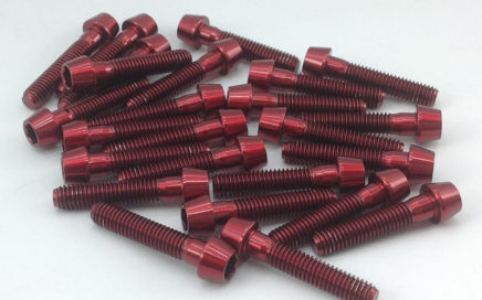bicycle titanium bolt with red color