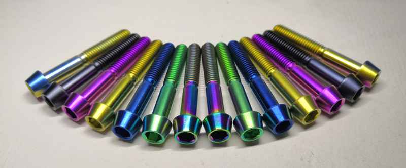 colored titanium bolts