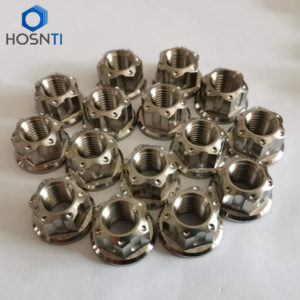 customized titanium flange nut for motorcycle rear axle