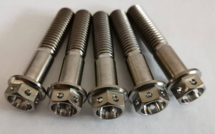 motorcycle drilled titanium bolts