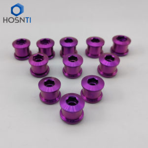 purple titanium chainring bolts