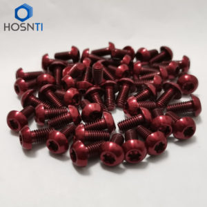 red titanium disc brake bolts M5x10