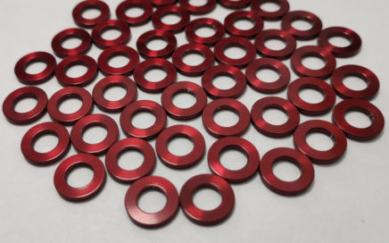 red titanium flat washers