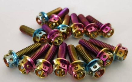 M6X20 titanium flange bolts rainbow color