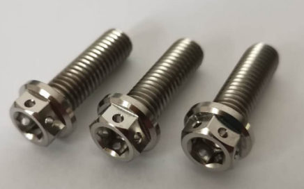 double hex titanium flange bolts M8X25