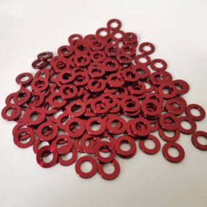 Red Titanium Washers M6