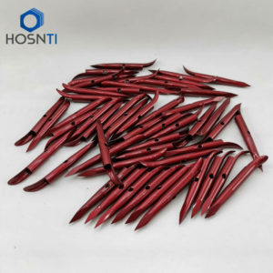 spearfishing titanium slip tip with red color