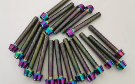 oilslick colored taper head titanium bolts M5X35mm