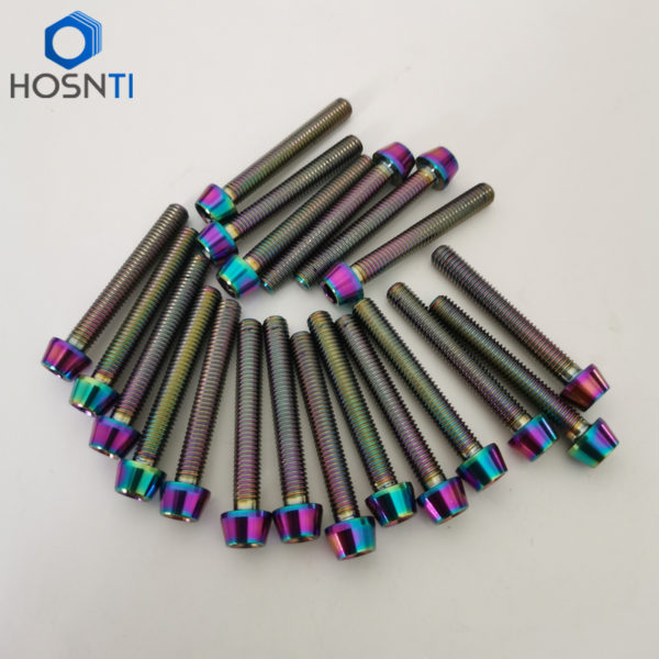 oilslick colored taper head titanium bolts M5X35mm