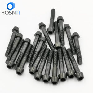 black M6 TAPER HEAD TITANIUM BOLTS