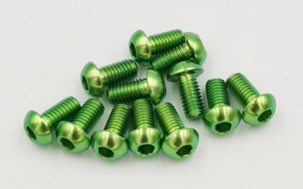 button head iscg bolts titanium m6x12