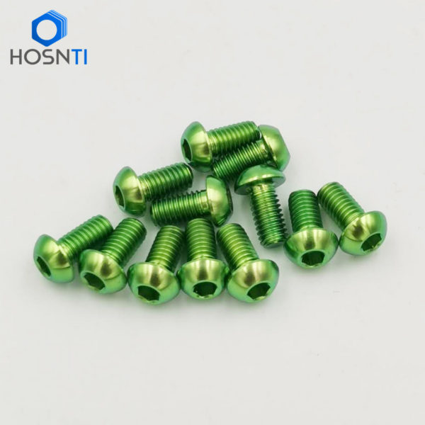 button head iscg bolts titanium m6x12