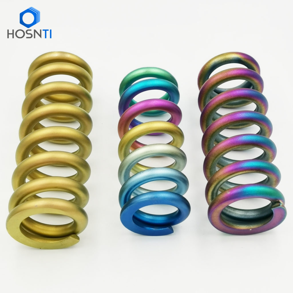 titanium rear shock springs with anodized colors