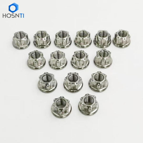 customized titanium flange nuts M6