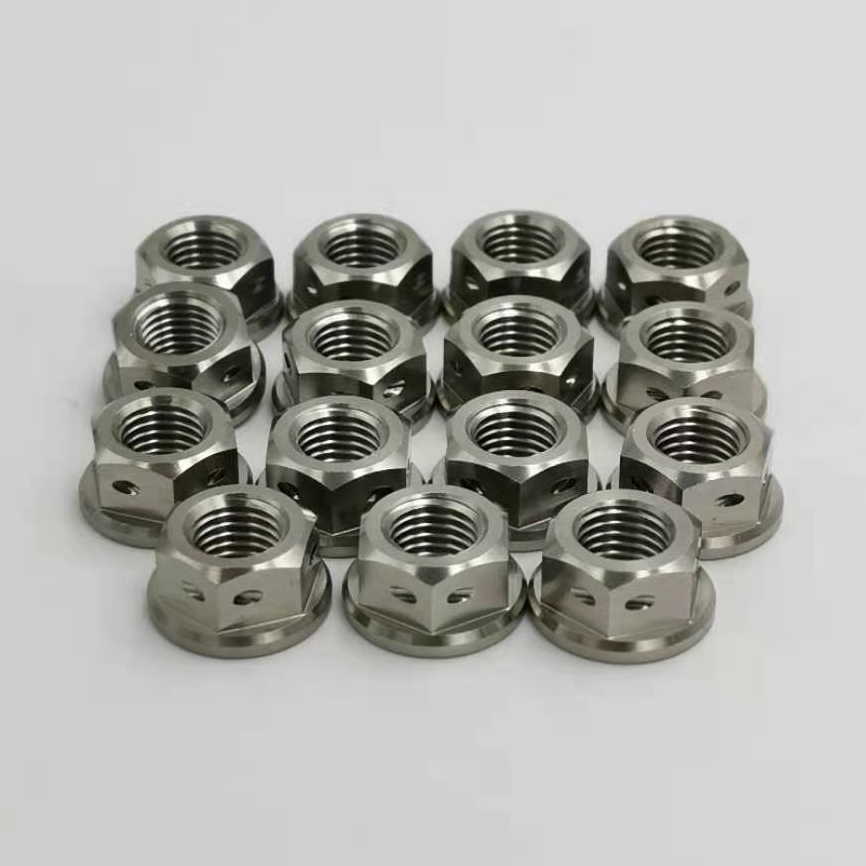 drilled flange titanium nuts