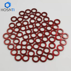 red titanium flat washers