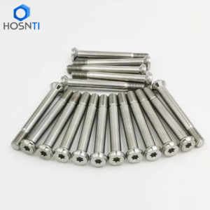 custom torx titanium bolts with 69mm total length and M8X1.0X15mm thread length