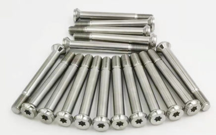 custom torx titanium bolts with 69mm total length and M8X1.0X15mm thread length