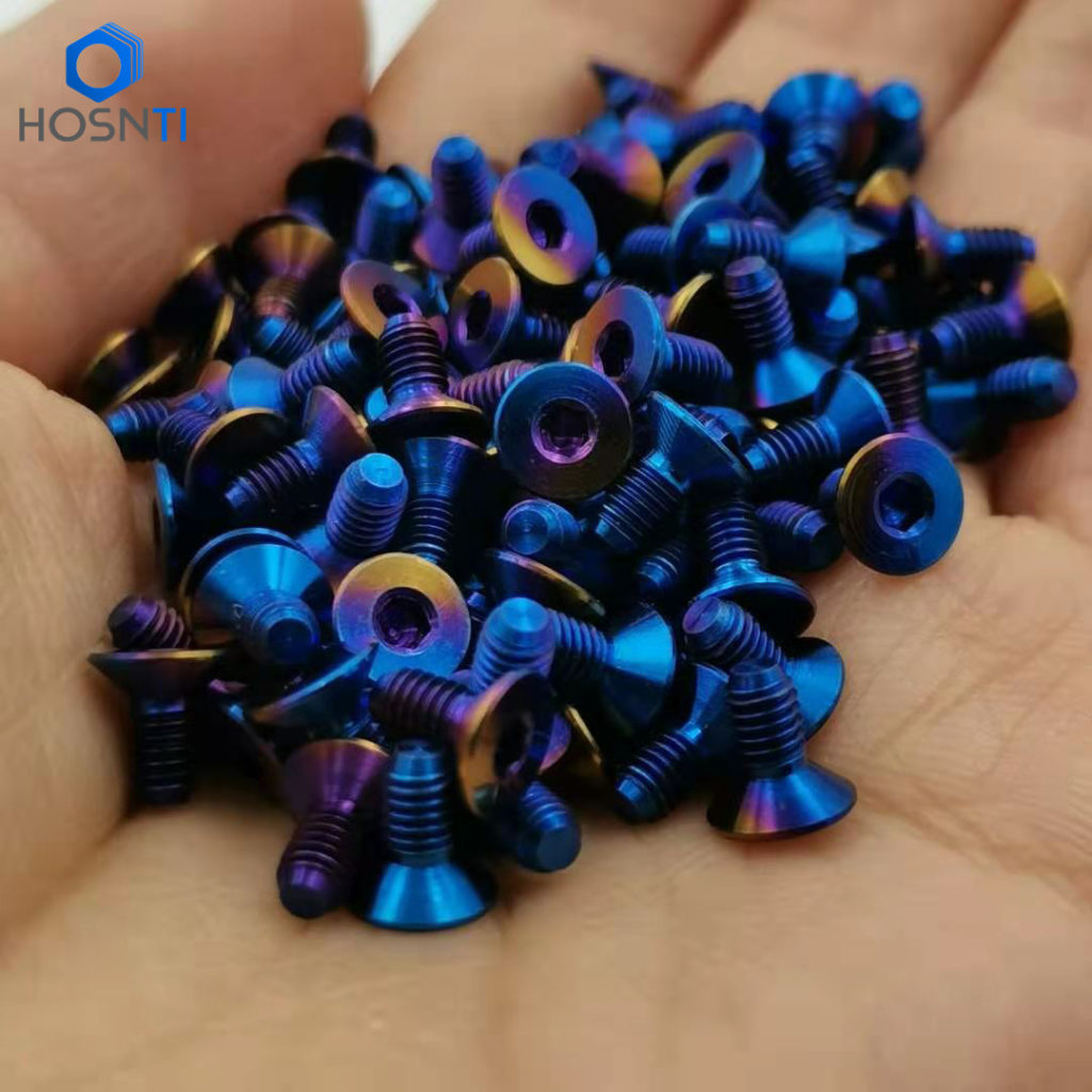 anodized titanium burnt m3x6 titanium screws