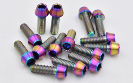 taper head allen key rainbow oil slick titanium screws