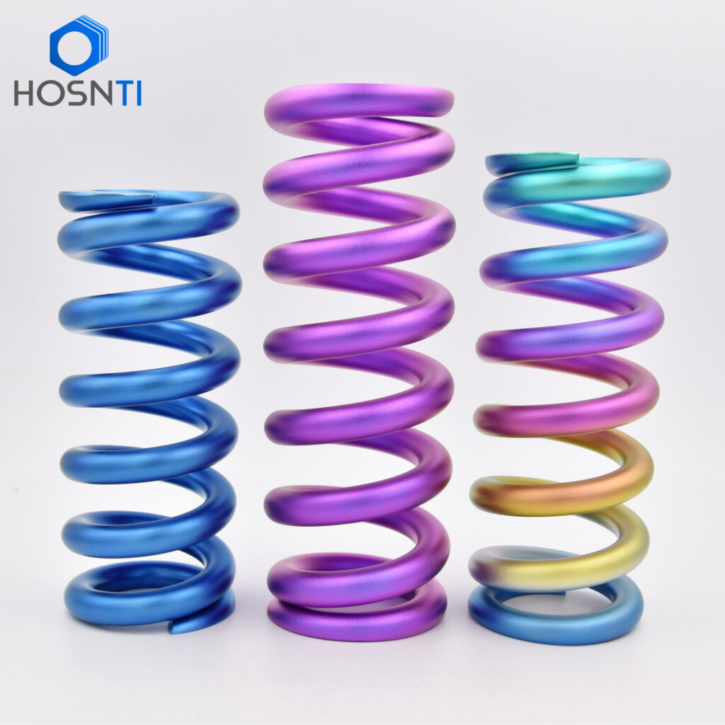 Titanium coil spring for downhill racing