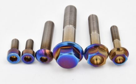 Burnt Titanium colored titanium bolts