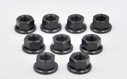 PVD coated black flange titanium nuts