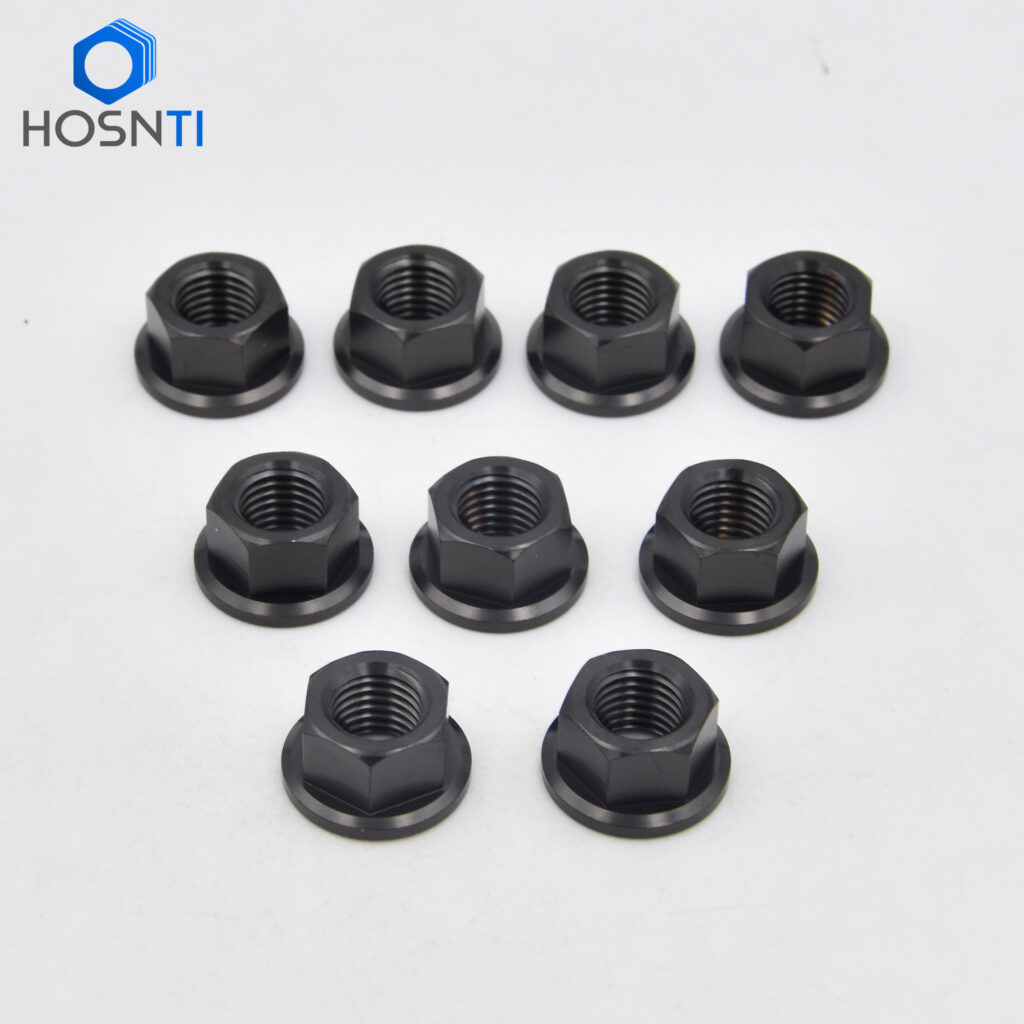 black titanium flange nuts