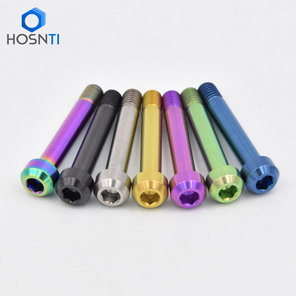 colored custom titanium bolts with cylindrical head allen key