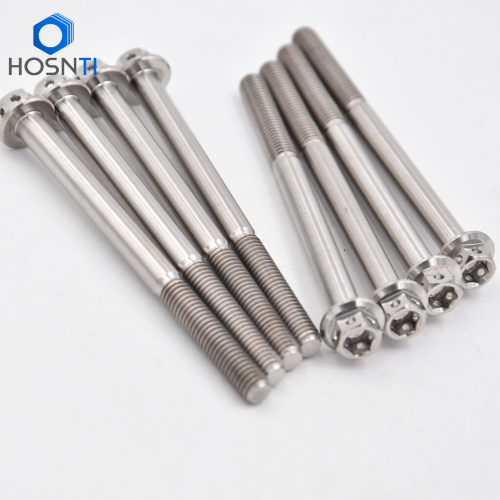 drilled titanium bolts for motorcycle M6x80mm