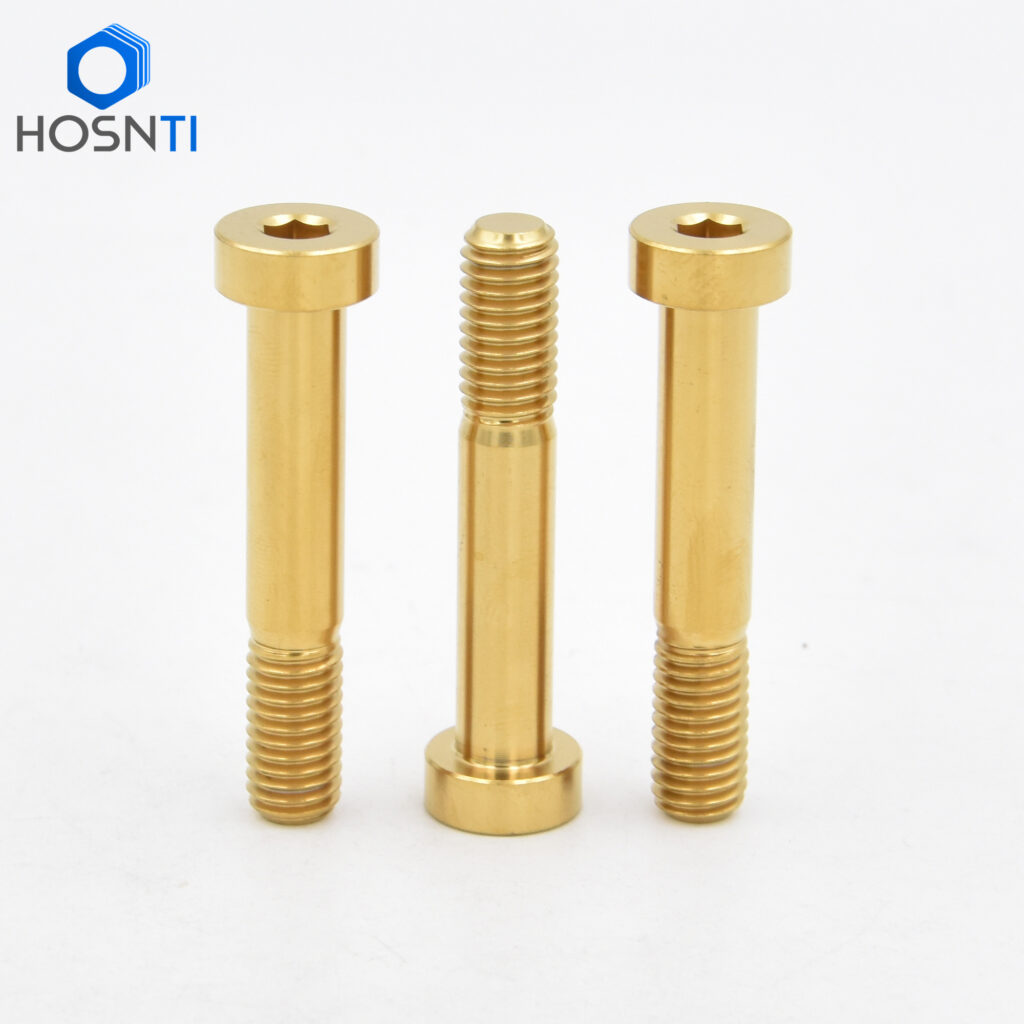 gold pvd low cap titanium bolts