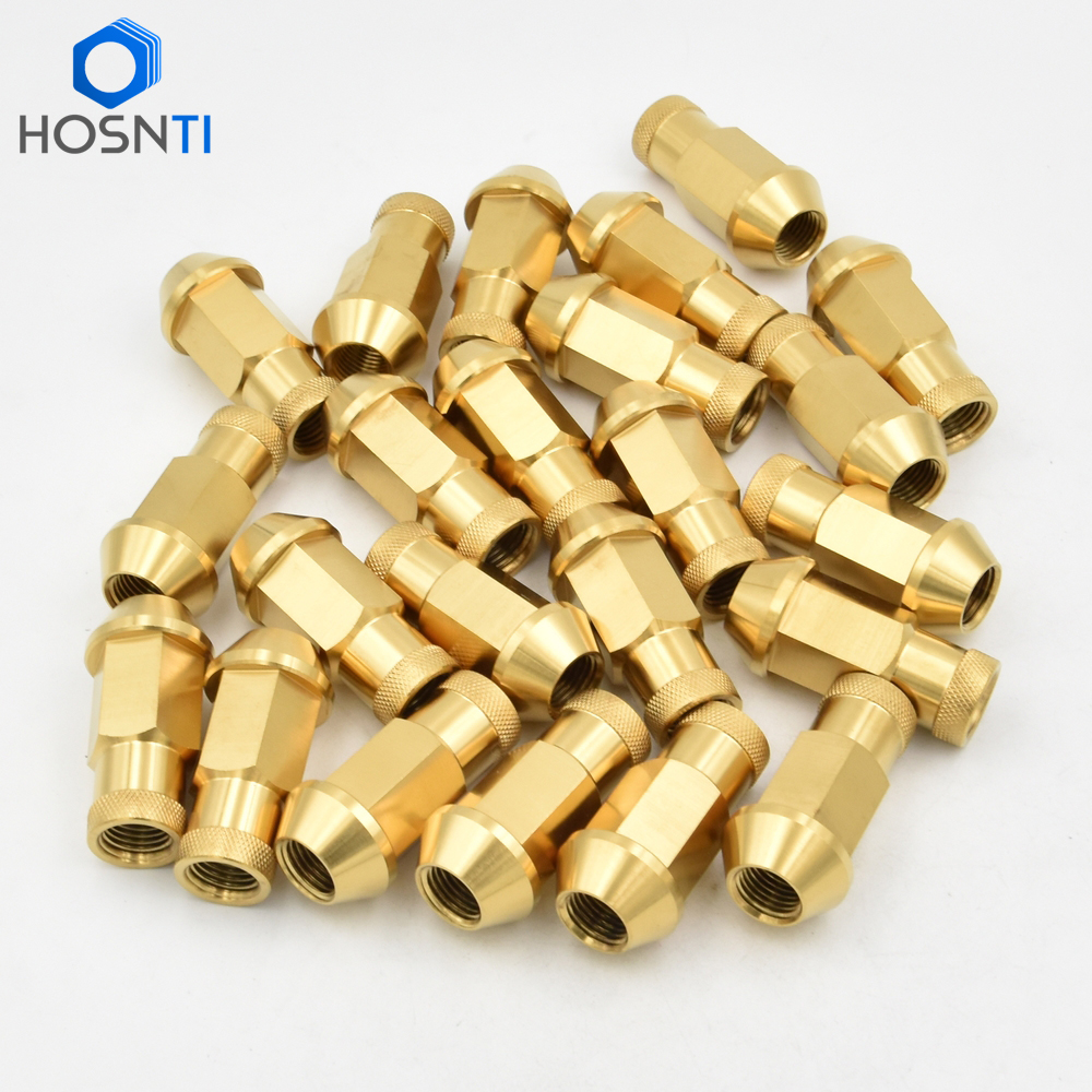 GOLD PVD COATED TITANIUM LUG NUTS M12X1.5MM