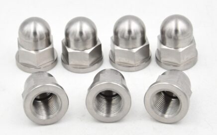 Left Threaded M10X1.0mm Titanium Dome Nuts