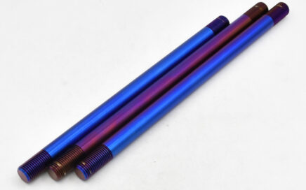 Burnt Blue Motorcycle Titanium Axles