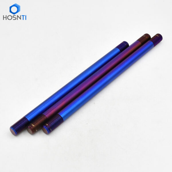 Burnt Blue Motorcycle Titanium Axles