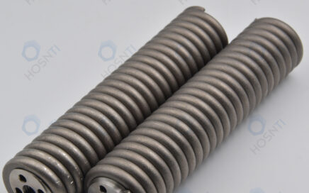 titanium extension springs with threaded fittings